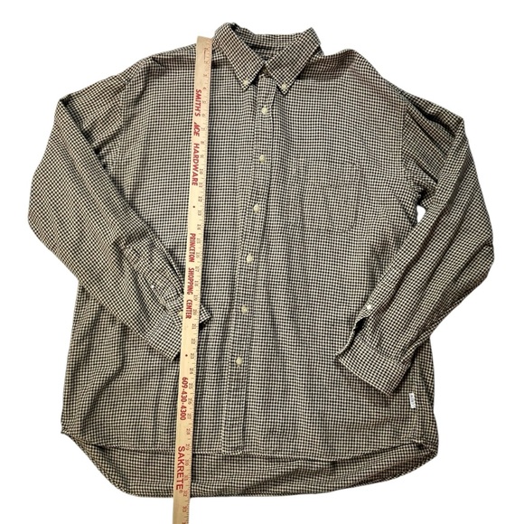 Vintage J.Crew Flannel Button Down Shirt Mens XL Houndstooth 100% Cotton Y2K - Picture 8 of 9